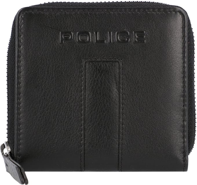 Police PT389-10368 Leren portemonnee 12 cm - Dames - Horizontaal - black