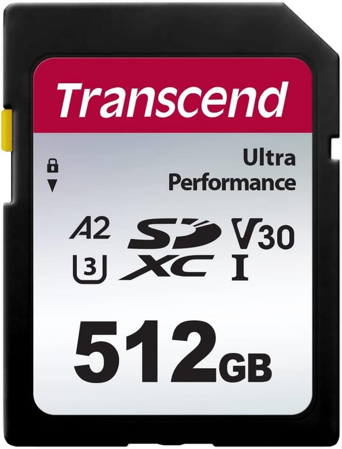 512GB SDXC Kaart UHS-I U3 A2 Ultra Snelheid