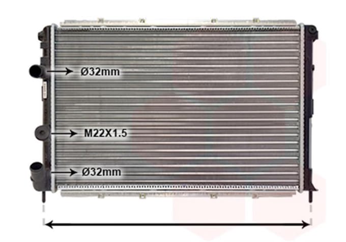 Van Wezel - RADIATOR VOOR RENAULT MEGANE 1995-1999 7700838133