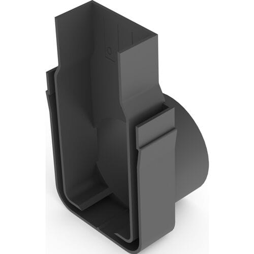 ACO Slimline eindplaat 50mm met zijuitloop