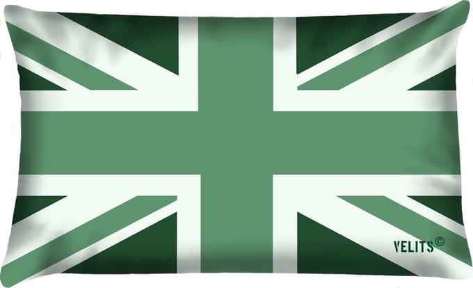 Sierkussen - Buitenkussen Groene Vingers Waterafstotend Bootkussen Engelse Vlag - Groen - 60 Cm X 40 Cm