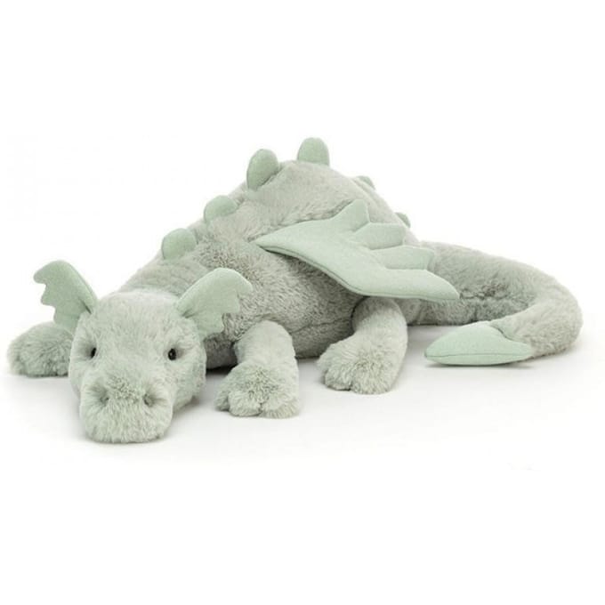 Internet celebrity sky dragon pop grappig jely pluche speelgoed regenboog sneeuw draak pop groot kussen cadeau 30cm（0.1kg） white