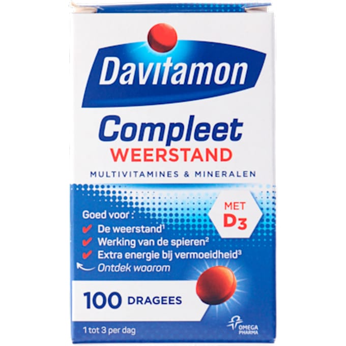 Davitamon Compleet Weerstand - Multivitaminen - vitaminen en mineralen - 100 kleine dagrees
