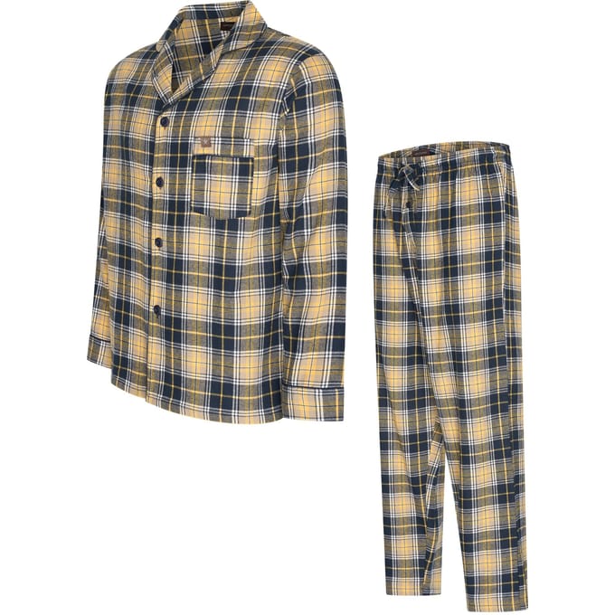 Cappuccino Italia - Heren Pyjama Alba Pyjama - Geel - Maat M