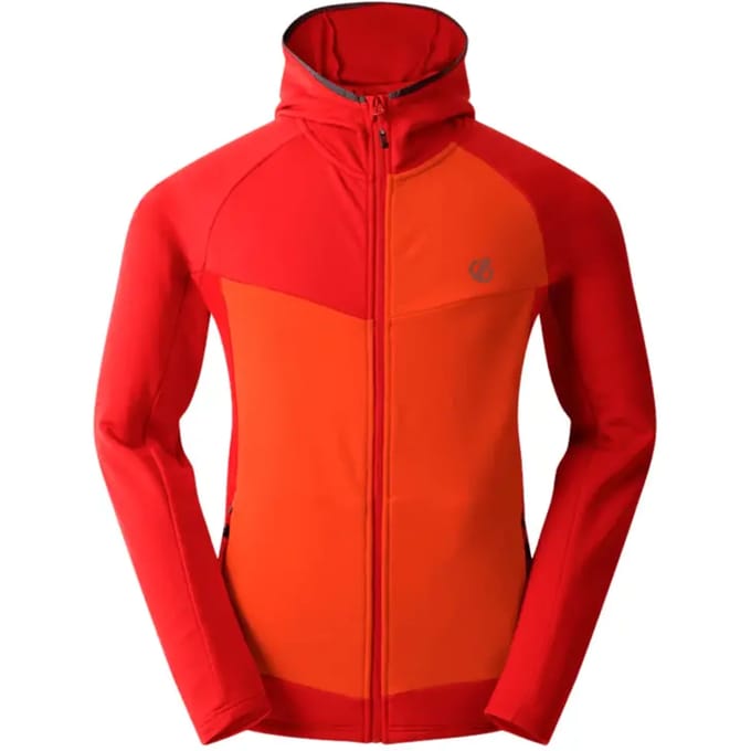 Fleece Heren Hooded Zipperjack Voor Skiën Assimilate Core Stretch