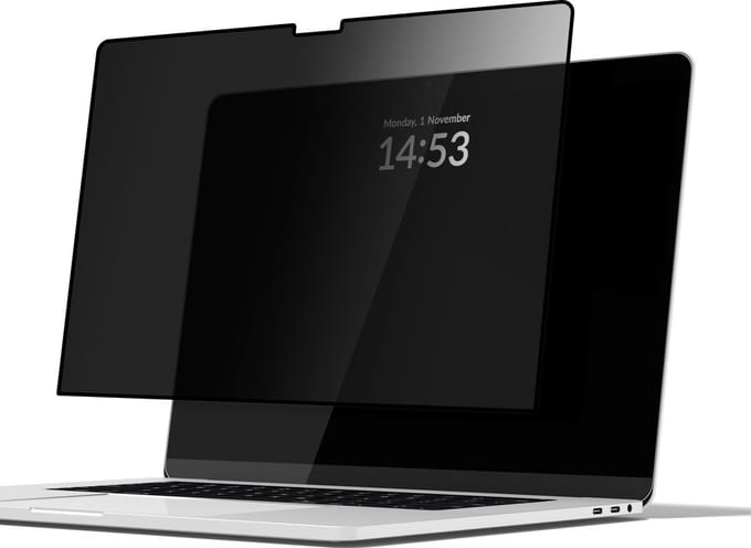Mobilize Screenprotector geschikt voor Apple MacBook Pro 13 Inch (2016-2023) Glazen | Mobilize Privacy Screen Screenprotector Privacy - Zwart