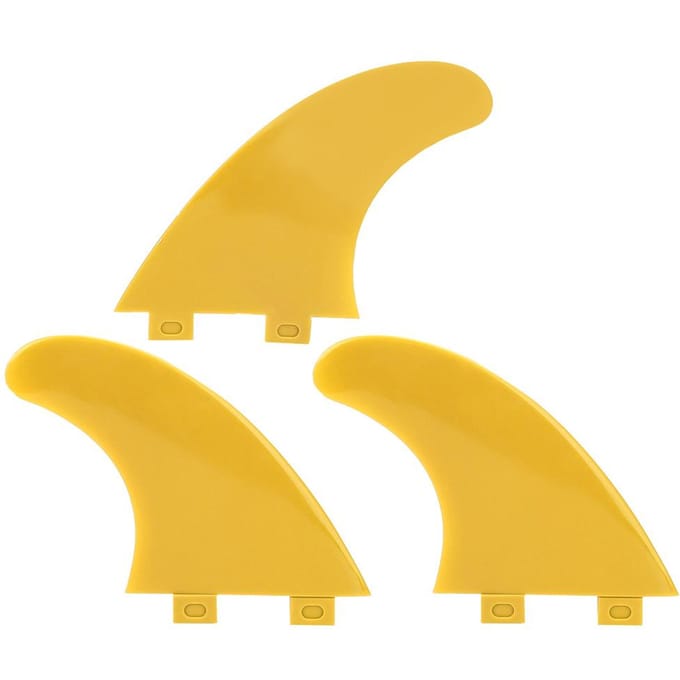 3 stuks FCS G5 Surfboard Staartvin Links Midden Rechts Surfaccessoires voor Longboard ShortboardGeel yellow