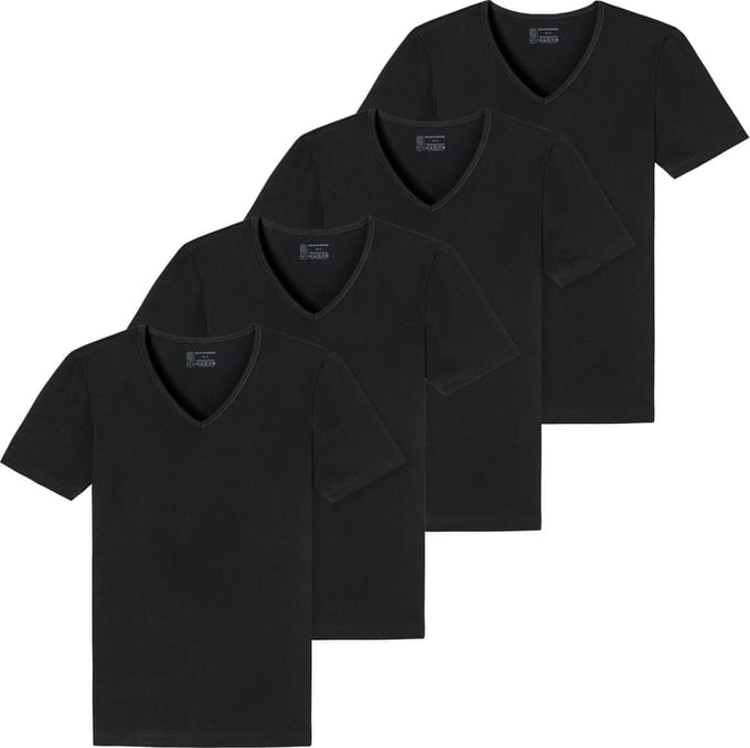 SCHIESSER T-shirt 2PACK T-shirt Verpakking van 4