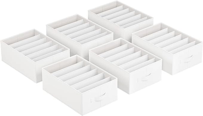 Opvouwbare kledingorganizer set van 6 - Wolkenwit