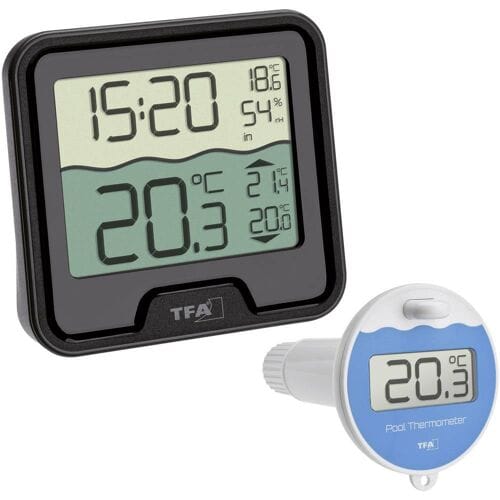 TFA Dostmann Marbella 30.3066.01 Zwembadthermometer Zwart