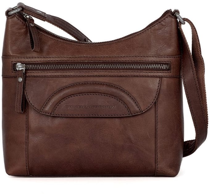 Leren Crossbodytas - Elien - Donkerbruin