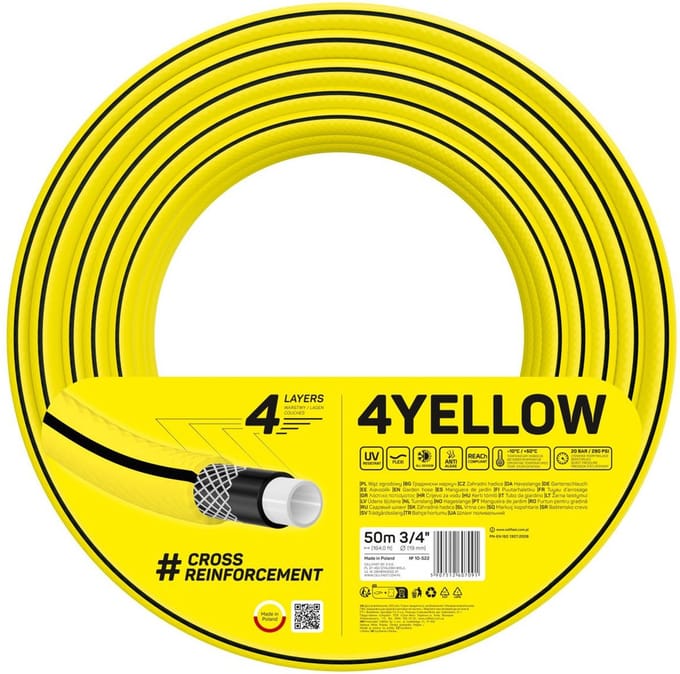 Cellfast - 4YELLOW Tuinslang 3/4" 50m - 20Bar - 4-laags