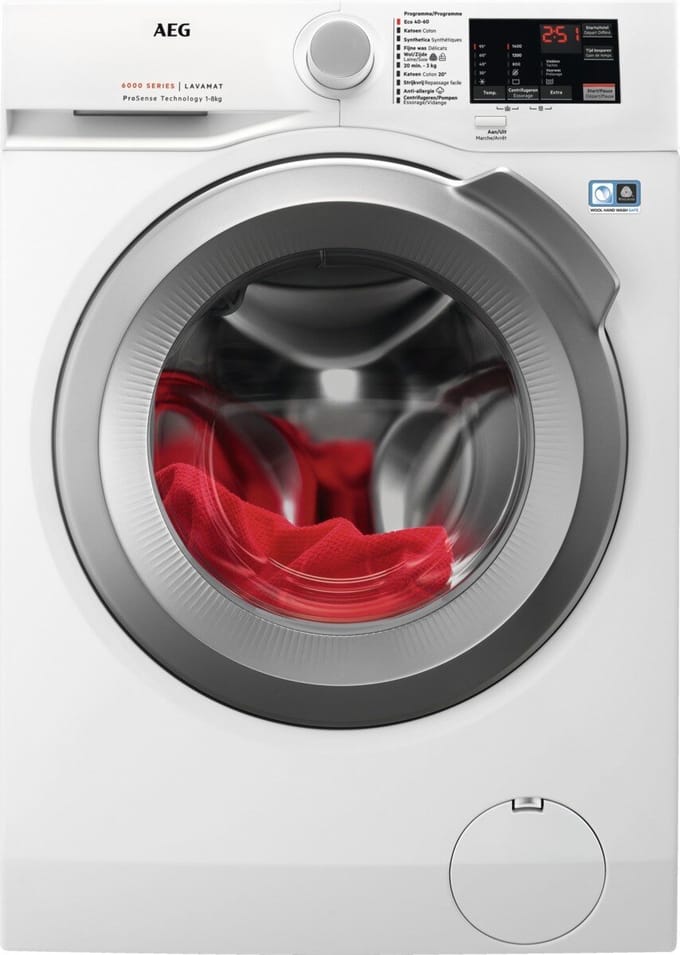 AEG L6FBI86BPS wasmachine Voorbelading 8 kg 1351 RPM Wit