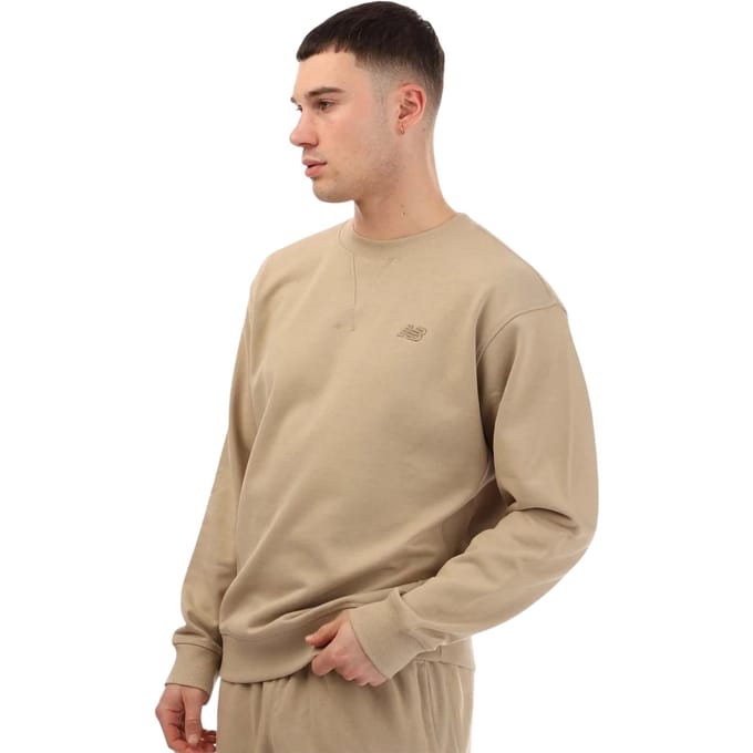 New Balance Heren French Terry Crew Neck Sweatshirt (Steen)
