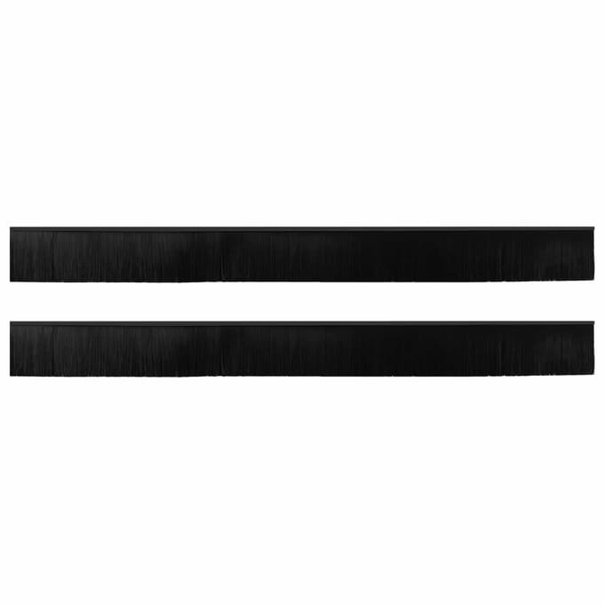 vidaXL - Zelfklevende - Deurborstels - 2 - st - Zwart - 100 - cm - Aluminiumlegering