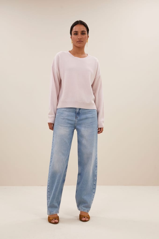 By-Bar Holly Ls Pullover Oyster Size: M | Sweaters Outlet | Dames | Roze