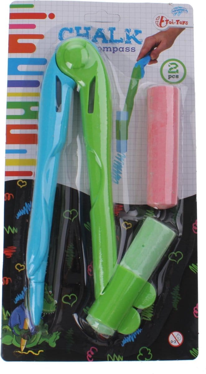 Toi-toys Stoepkrijt Met Passer - Buiten Speelgoed set