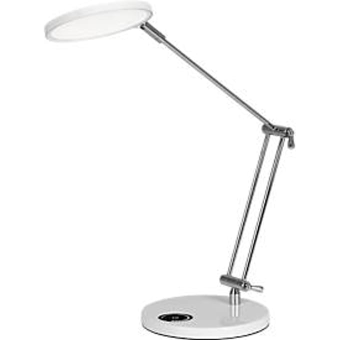 Hansa LED tafellamp Spark, 4000 K, 12 W, dimbaar, memoryfunctie, 600 lm, wit