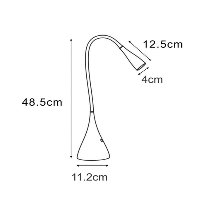 Lucide ZOZY - Bureaulamp - LED Dimbaar - 1x4W 3000K - Wit
