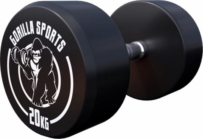 Gorilla Sports Dumbbell - 20 kg - Halter - Vaste dumbell - Gietijzer
