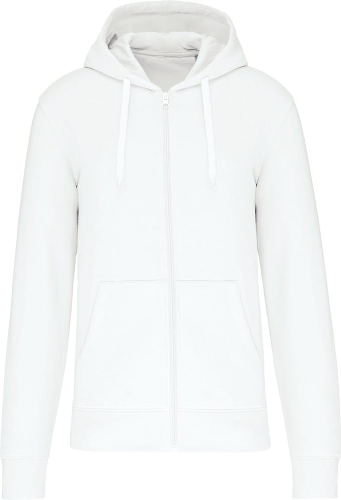Kariban Ecologische herensweater met capuchon en ritssluiting K4030 - White - S