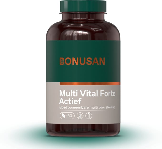 BONUSAN Multi Vital Forte Actief – 180 Capsules – Multivitamine – Voor Dagelijks Gebruik