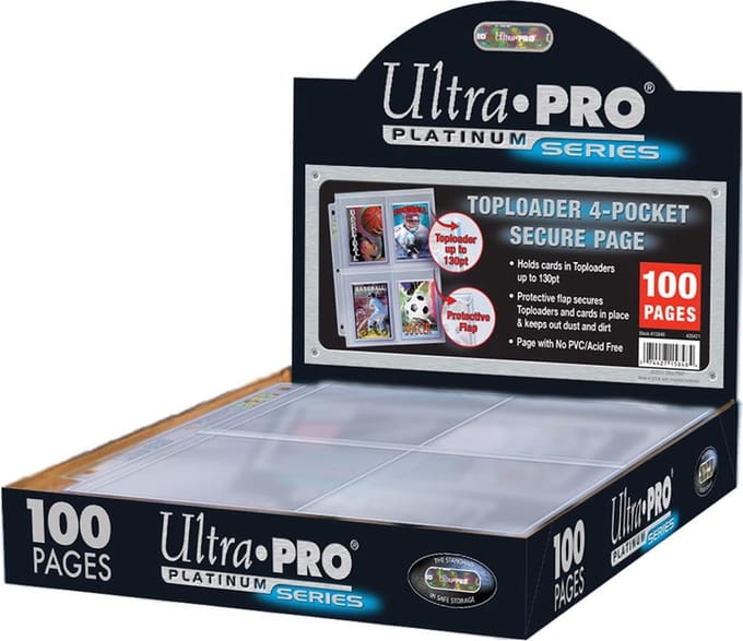 Ultra Pro - Premium 4-Pocket Secure Pages (100ct) voor Toploaders