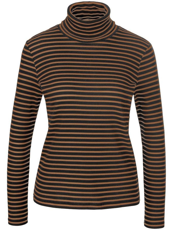 Colshirt lange mouwen Van Peter Hahn zwart