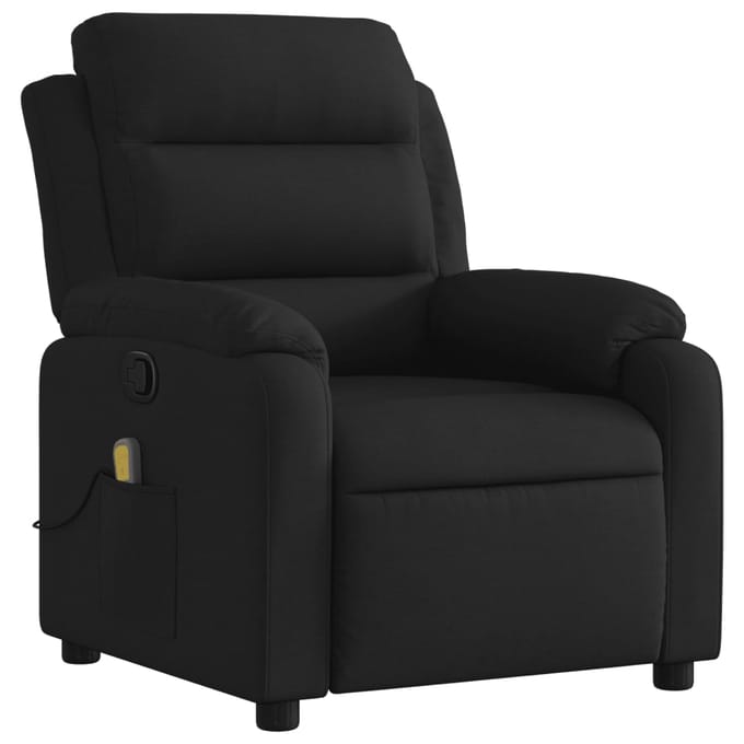 vidaXL - Massagestoel - met - zwarte - stof