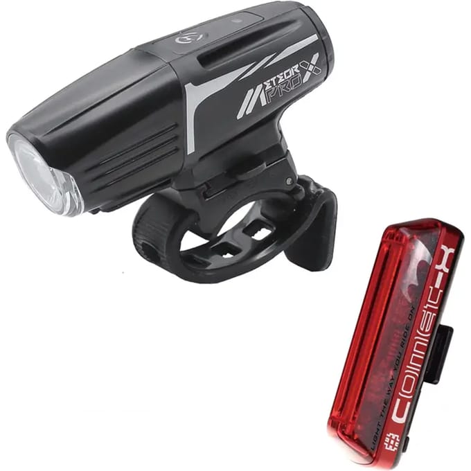 Fietsverlichtingset voor en achter Moon Meteor-X Auto Pro Comet-X