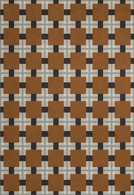 Layered Evelina Kroon Wool Berry Rain Vloerkleed - 200 x 300 cm - Blauw,Rood - Rectangular - Wol - Eetkamer, Woonkamer, Slaapkamer - Geometrisch - Retro, Modern