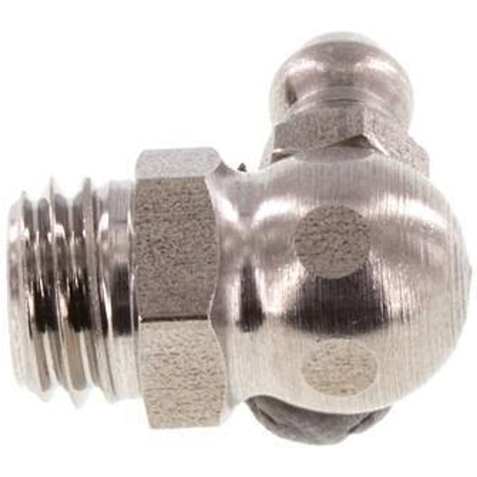 90° Haakse Smeernippel RVS M10x1.5 DIN 71412