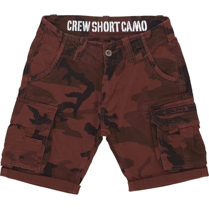 Camo Burned Camo-short voor heren met ronde hals