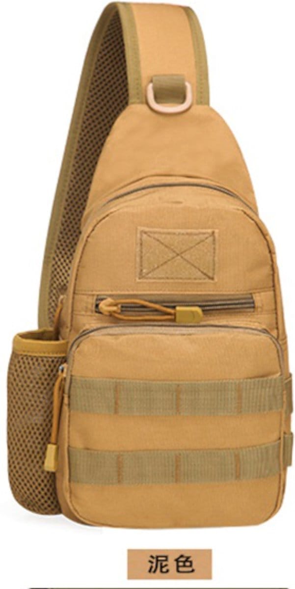 T24-B02 : M2 Sling- schouder- buik- rug- draag- tas, khaki