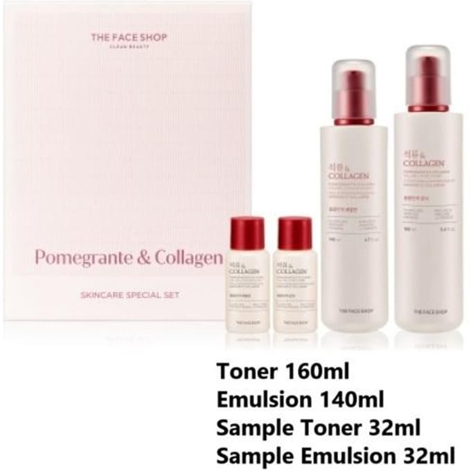 THE FACE SHOP - Pomegranate & Collagen Skincare Special Set 4 pcs