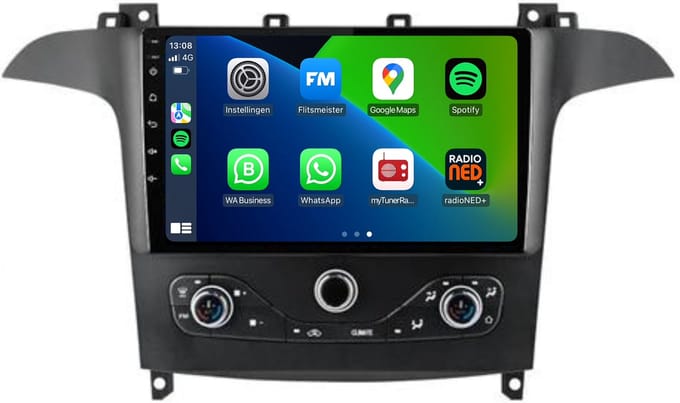 Carplay autoradio voor Ford S-Max | 2009 t/m 2015 | Android 13 | Draadloos Apple Carplay & Android auto | 2GB + 32GB | 8-Core processor | Davilon | 2025 model | 2009 2010 2011 2012 2013 2014 2015 | Bluetooth & Wifi
