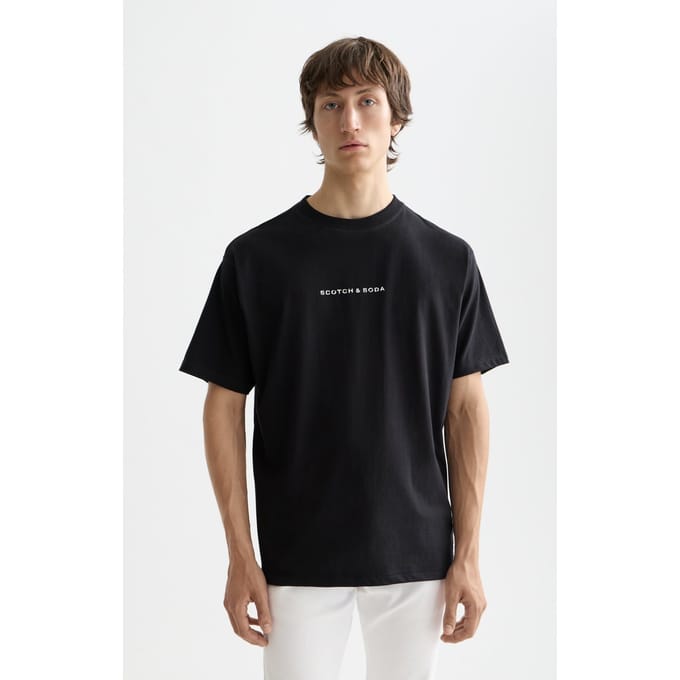 Scotch & Soda Logo Front Chest T-shirt Black Taglia: S | Magliette basic Outlet | Uomo | Nero