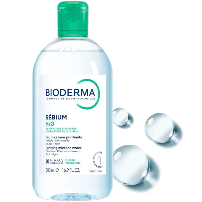 Bioderma Sebium Cleansing Micellar Water for Combination to Oily, Acne-Prone Skin 500ml
