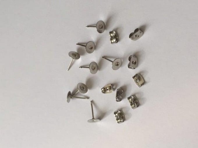 Oorsteker 6mm platinum 4 stuks