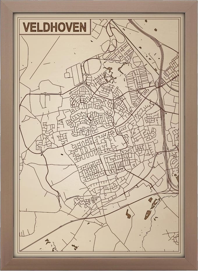 Decoratief Beeld - Houten Van Veldhoven - Hout - Bekroned - Bruin - 21 X 30 Cm