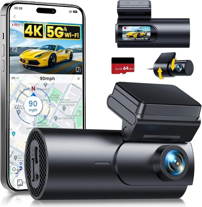 Zyrex® Dashcam voor Auto Voor en Achter - Dashcam - Zwart - ‎7cm x 3cm x 2cm