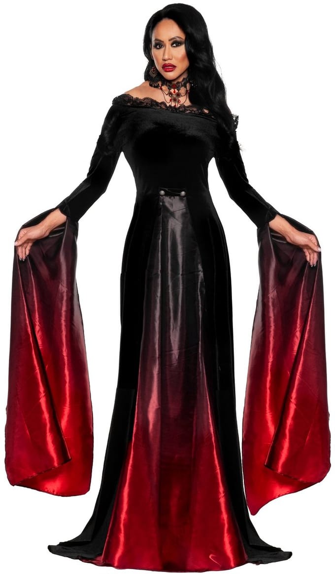 Duister vampier dame kostuum - Verkleding voor Carnaval & Halloween