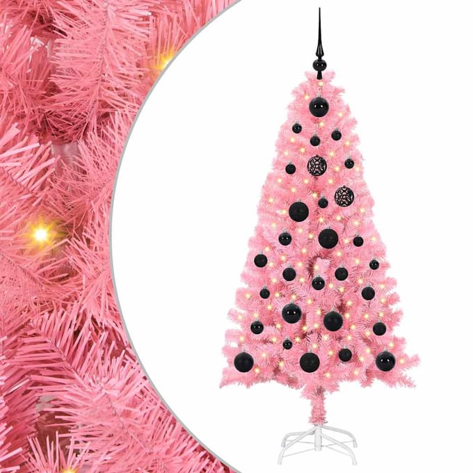 vidaXL - Kerstboom - Roze - 150 - cm - PVC
