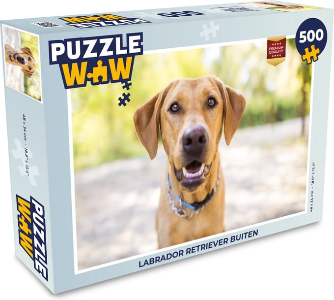 Puzzel Labrador retriever buiten - Legpuzzel - Puzzel 500 stukjes
