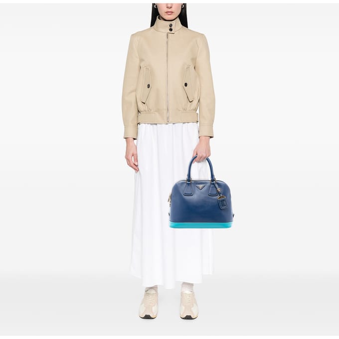 Tweedekans Bicolor Saffiano Lux Promenade Dome Handtas