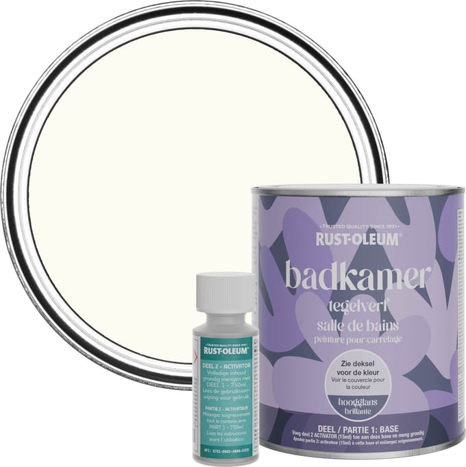 Rust-Oleum Wit Badkamer Tegelverf Hoogglans - Porselein 750ml