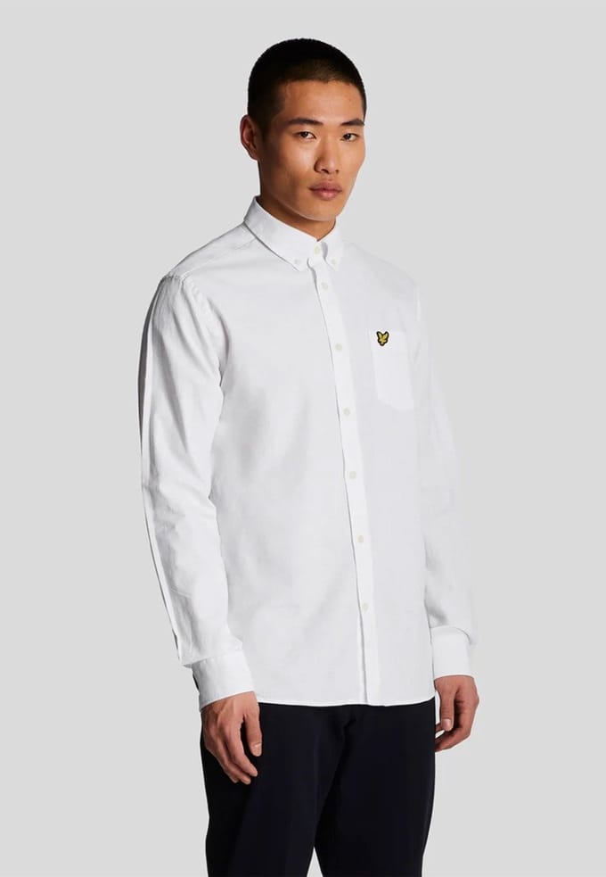Lyle & Scott - Overhemd Wit Lyle&scott Linen Lange Mouw Overhemd Wit Lw2004v 626