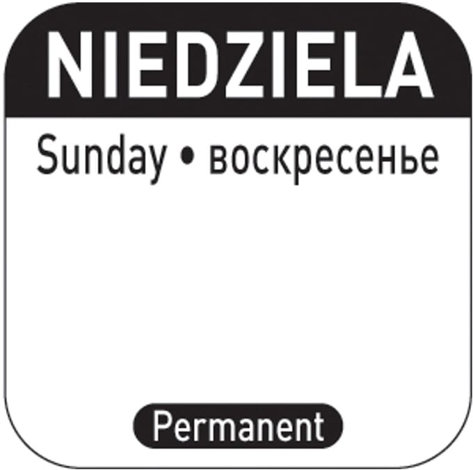 Hendi - Voedselveiligheidstickers - Herbruikbaar - 1000 stuks - Eenmaal per week