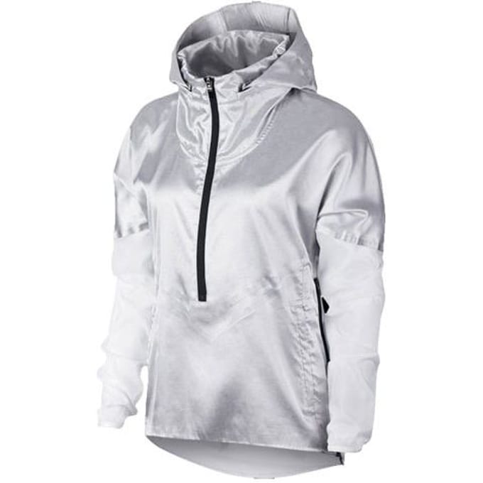 Nike Reflective Panel Hooded Jacket Dames Jassen Wit AT1129-095 M gray