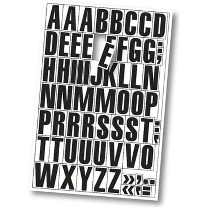 Magneetletters, voor metalen oppervlakken, A4, wit